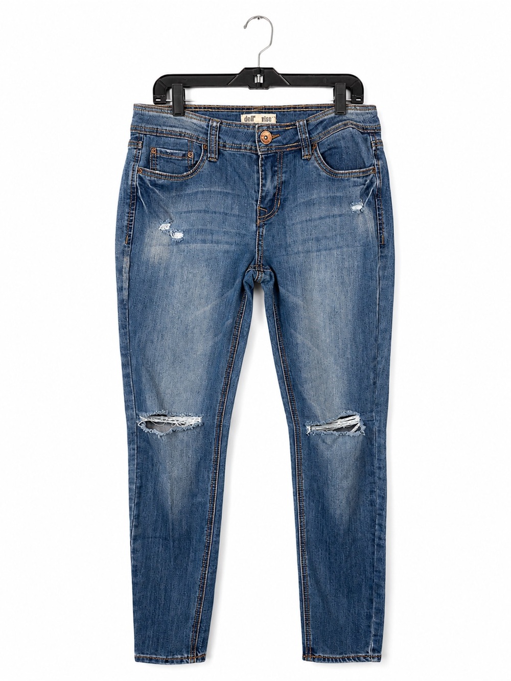Dollhouse Distressed Jeans Size 11 Skinny‎ Blue Fall Layering Under Boots Casual